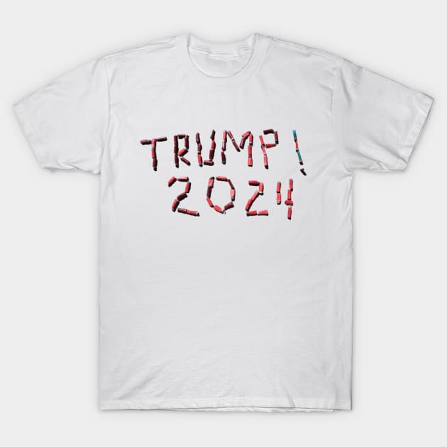 Trump 2024 Shotgun Shells T-Shirt by Battlefoxx Living Earth